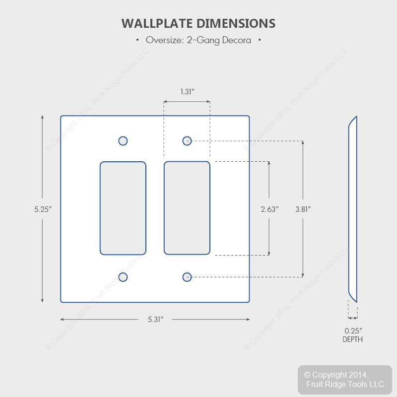 Leviton Oversize Ivory 2-Gang Leviton Decora Wallplate Gfci Jumbo Cover 86602