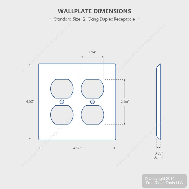 Leviton 85016 Brown 2-Gang Duplex Outlet Plastic Standard Wallplate Cover 2-pack