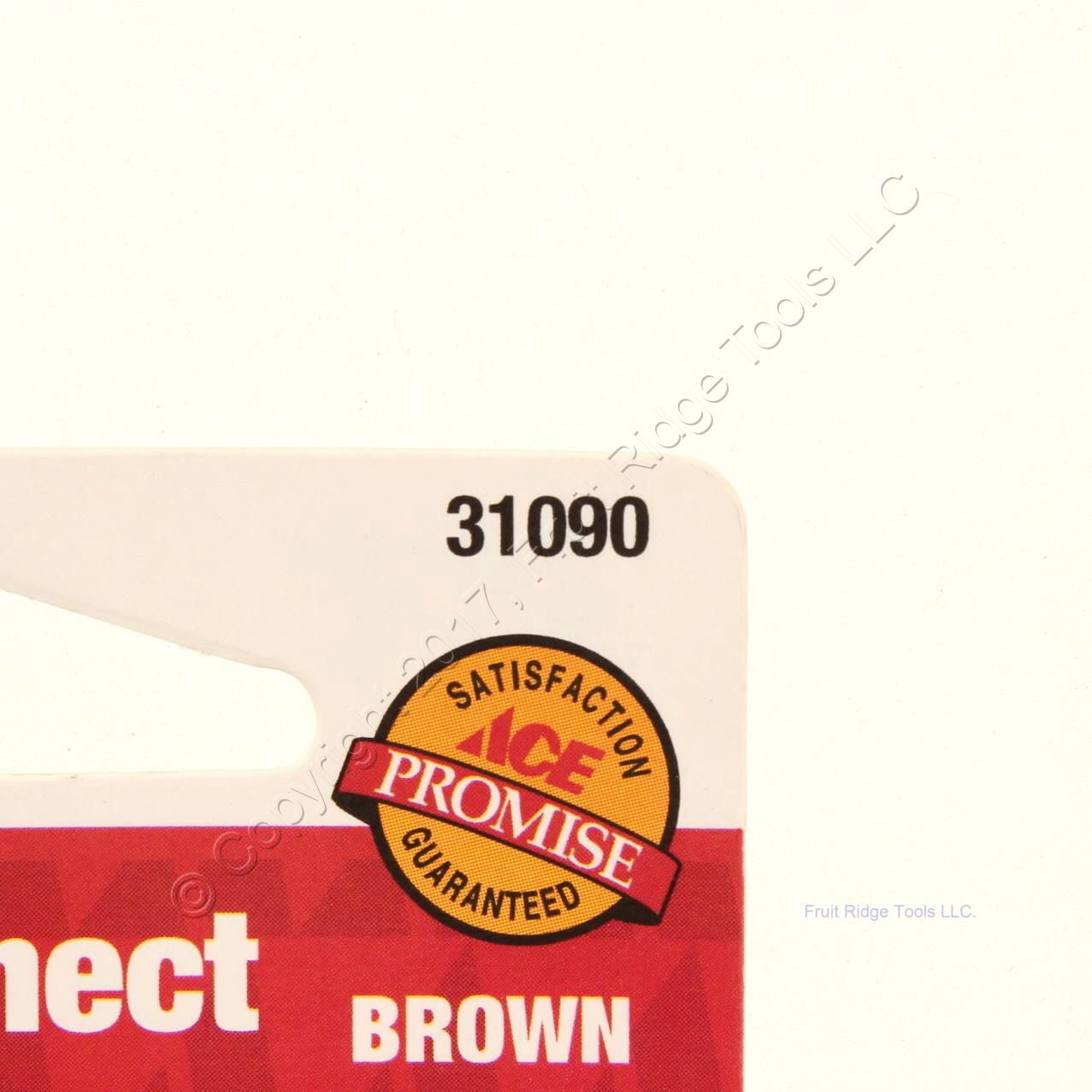 2 Ace 31090 Quick-Connect Straight Blade Plugs 10A 125V 2P2W Brown Non-Polarized