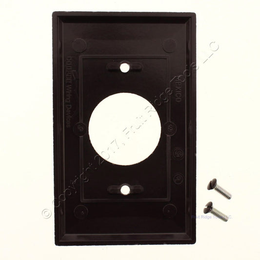 Ace Brown 1-Gang Standard Thermoset 1.406" Single Outlet Cover Wallplate 31223