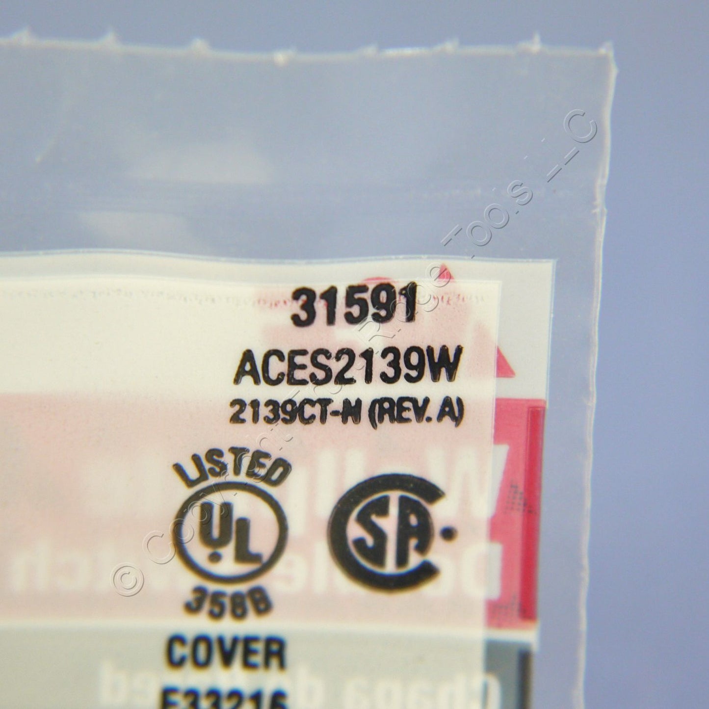 ACE 31591 Ivory 2-Gang Toggle Switch Plastic Standard Wallplate Covers 2-pack