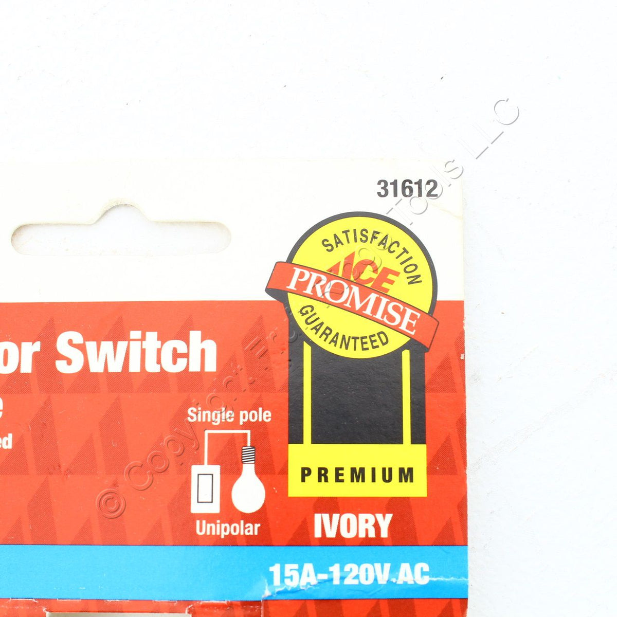 Ace 31612 Ivory Residential 1-Pole Decorator Rocker Light Switches 15A 60-Pack