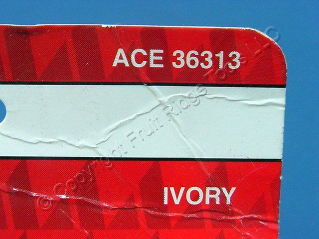 ACE 36313-I Ivory 1-Gang Coax Phone, Plastic Standard Wallplate Cover Box Mount