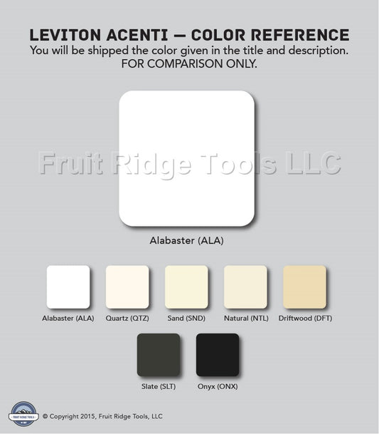 Leviton ACWP6-ALA Alabaster 6-Gang 6-Acenti Engineering Grade Polymer Wallplate