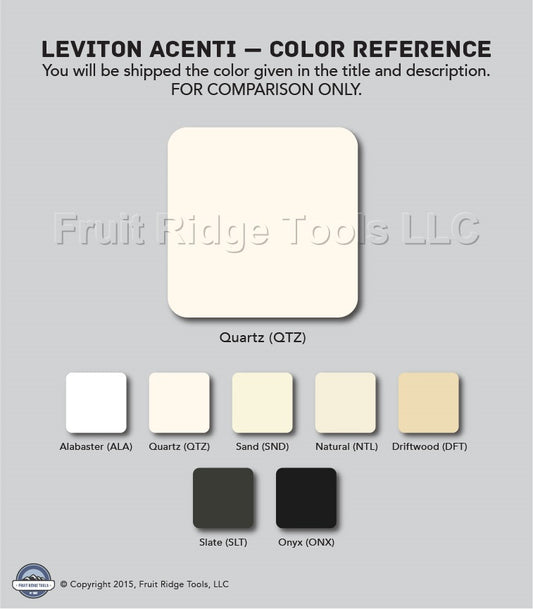 Leviton AC642-Q Quartz Acenti Quickport 1-Gang 2-Port Nylon Wallplate Insert