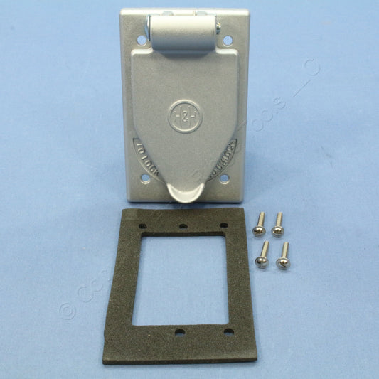 Arrow Hart 20416 Gray Die Cast Aluminum Lift Lid Wet Location Receptacle Cover