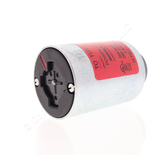 Arrow Hart 21434 Silver Armored Power-Lock Connector 30A/600VAC 20A/250VDC 3P4W