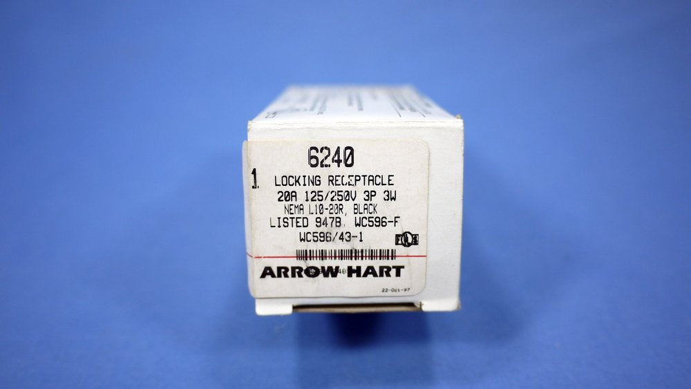 Arrow Hart Twist Turn Lock Outlet Power Receptacle 20A 125/250V Nema L10-20 6240