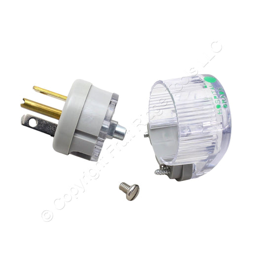 Arrow Hart Hospital Grade Right Angle Clear Plug 5-20P 20A 125V 6765HG