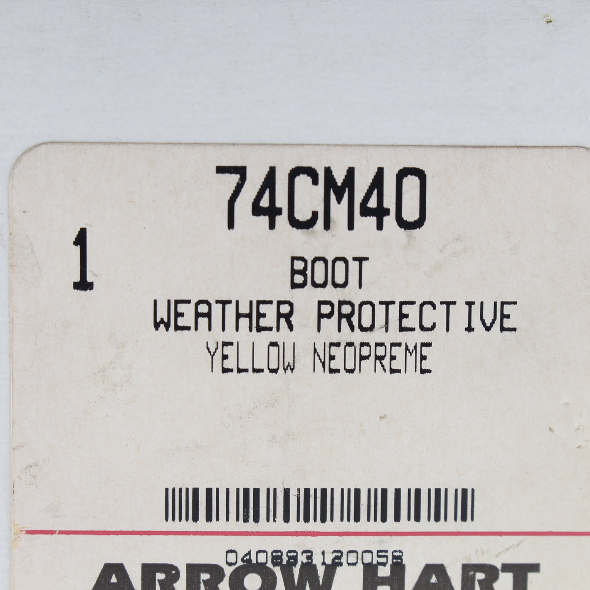 Arrow Hart Yellow Neoprene Weather Protective Connector Boot 74CM40