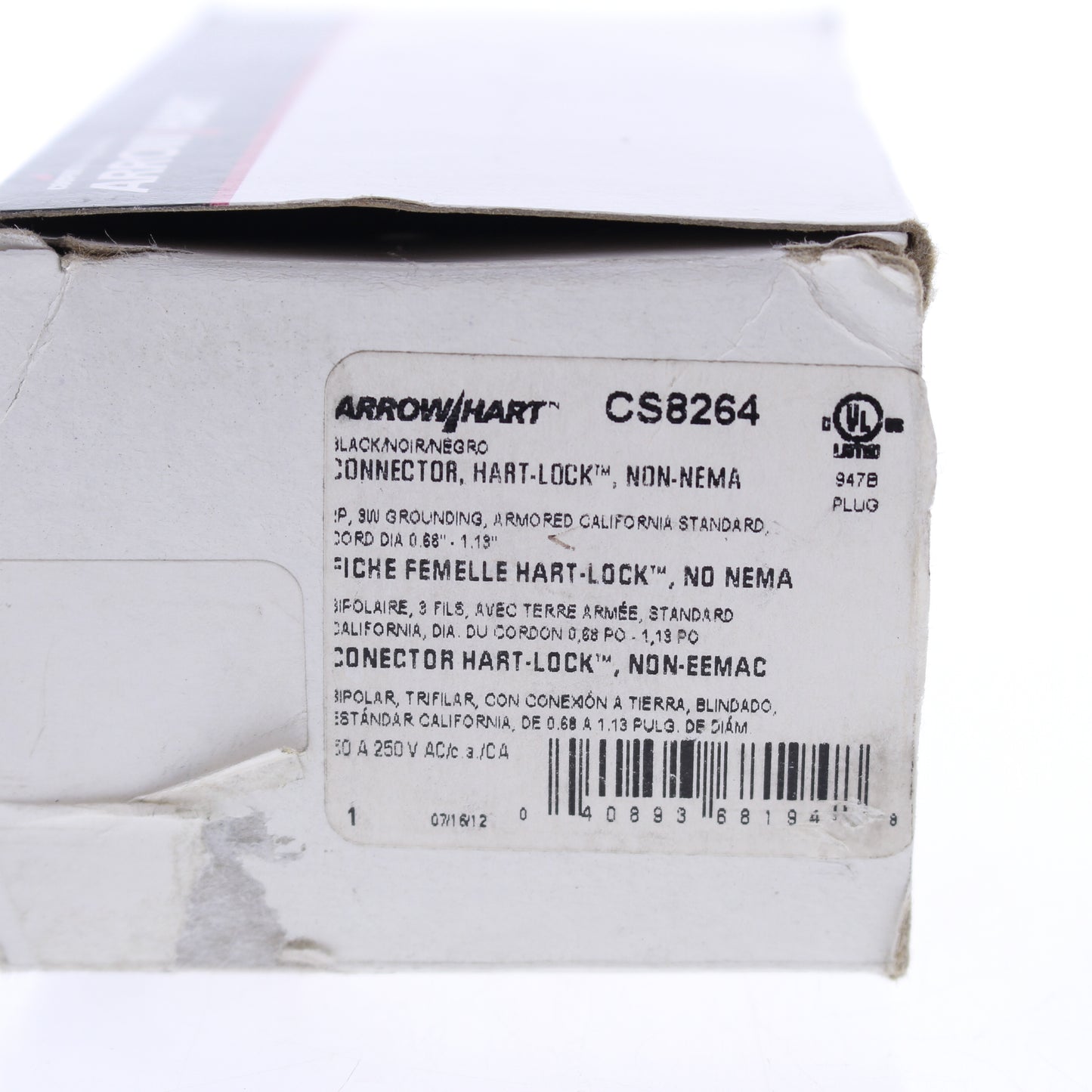 Arrow Hart California Style Armored Locking Connector Non-Nema 50A 250V CS8264