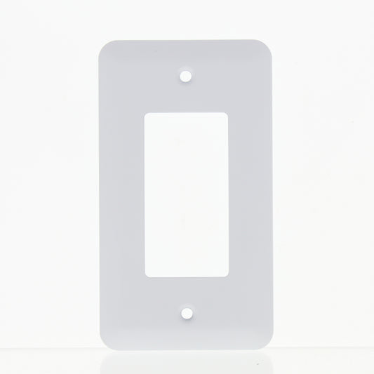 Amerelle 935RW Rounded White Powder Coated Steel Rocker Switch Cover Wallplate