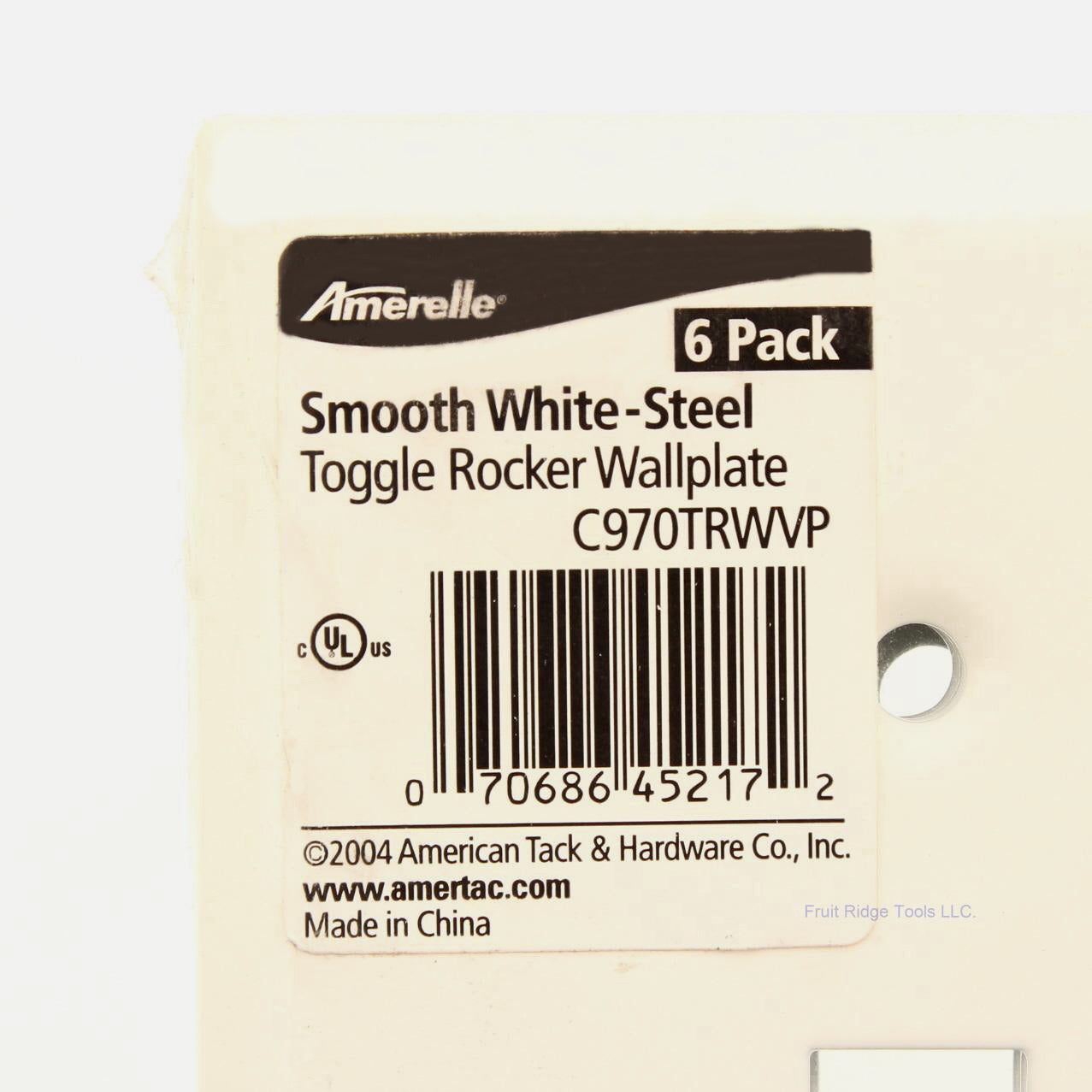 Amerelle C970TRWVP White 2-Gang Toggle Decorator GFCI Steel Wallplate Cover 6pcs