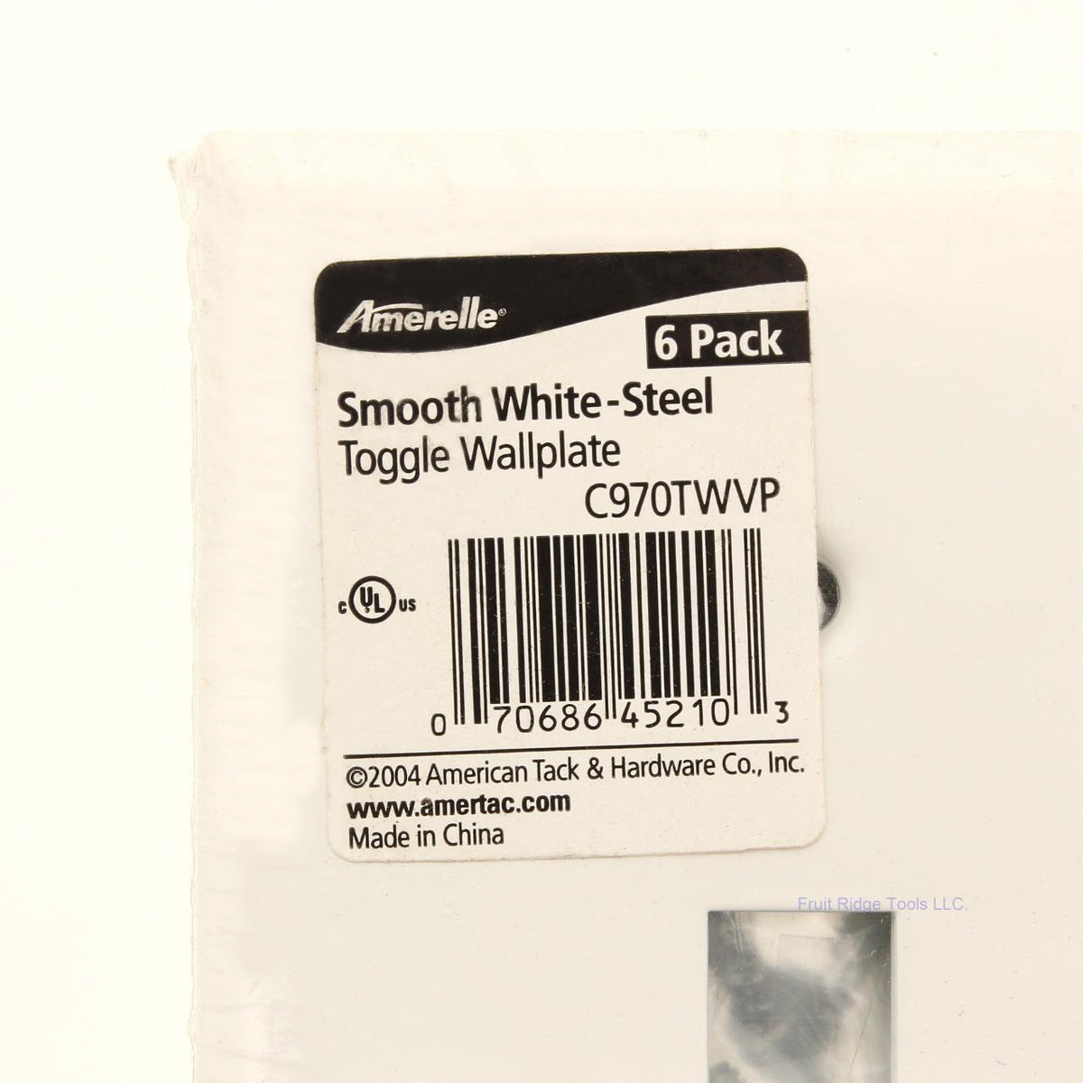 Amerelle C970TWVP White 1-Gang Toggle Switch Steel Standard Wallplates 6-pack