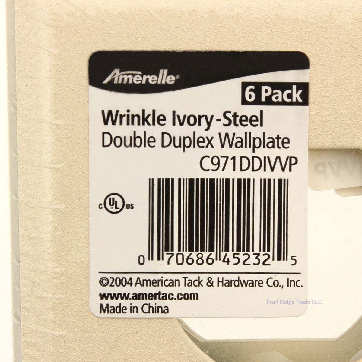 Amerelle C971DDIVVP Ivory 2-gang Duplex Steel Standard Wallplate Cover 6-pack