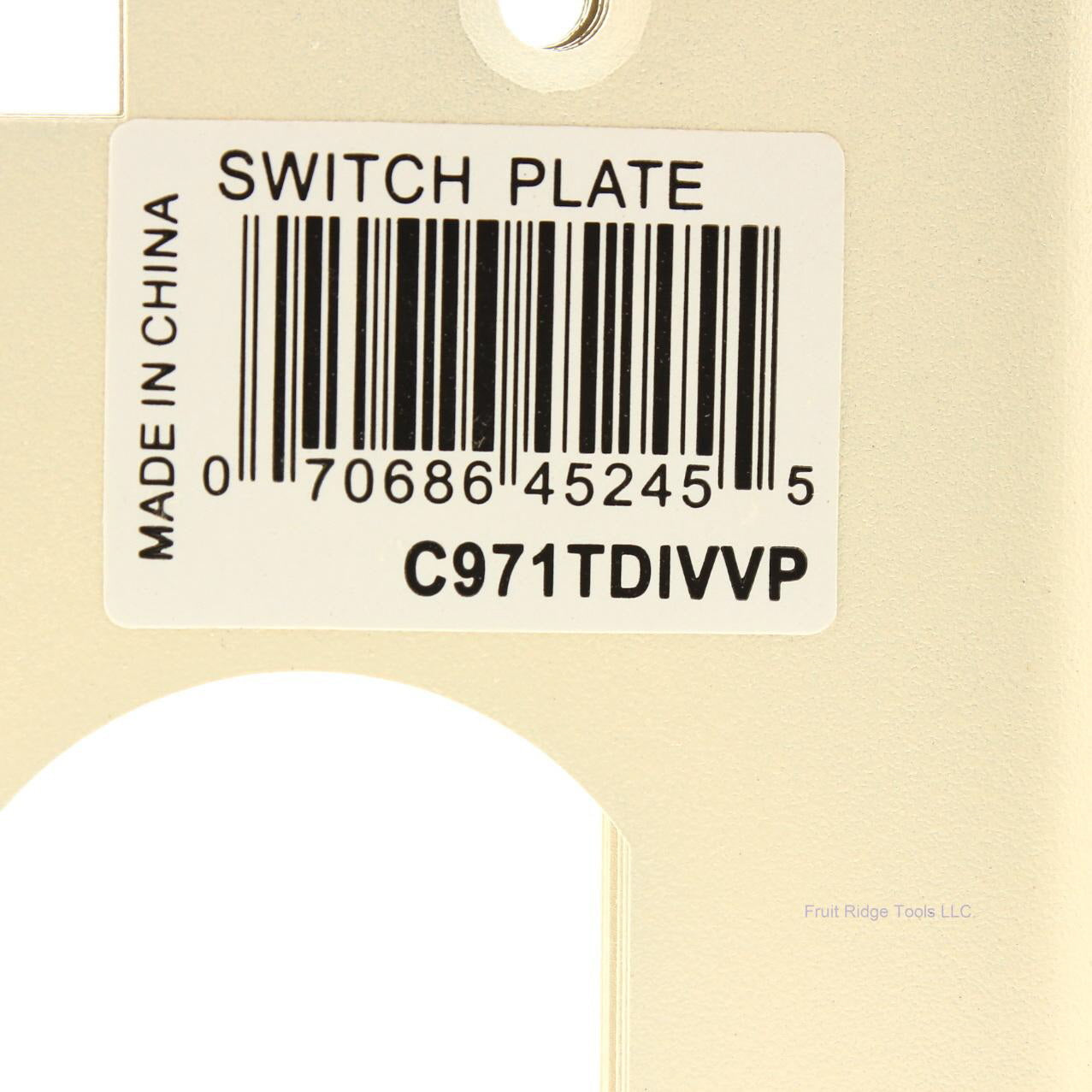 Amerelle C971TDIVVP Ivory 2-Gang Duplex Toggle Standard Steel Wallplates 6pcs
