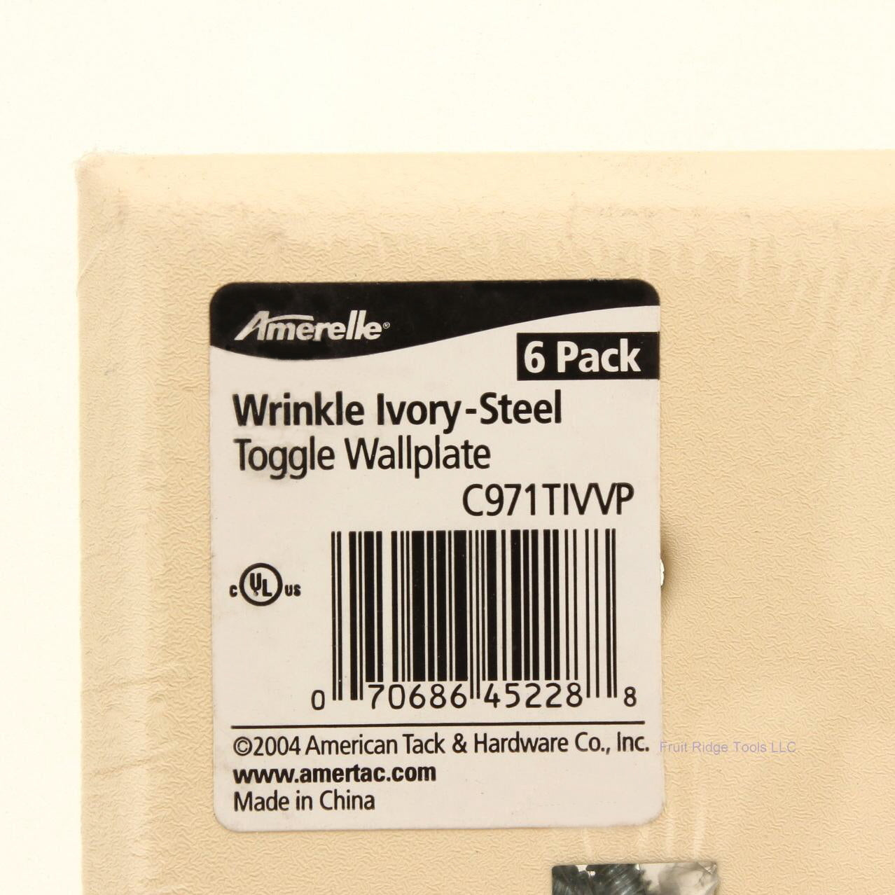 Amerelle C971TIVP Ivory 1-Gang Toggle Switch Steel Standard Wallplates 6-pack