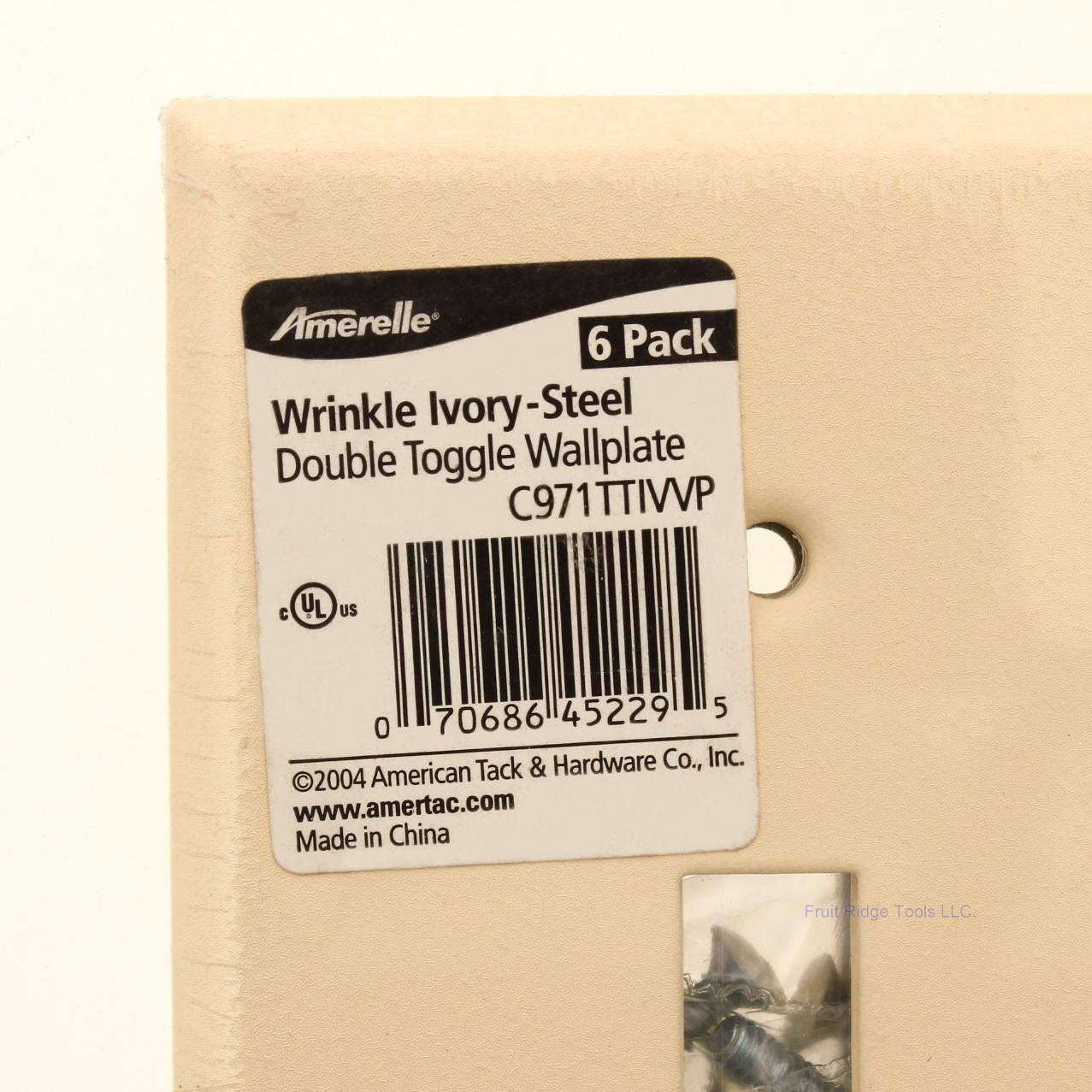 Amerelle C971TRIVVP Ivory 2-gang Toggle Steel Standard Wallplate Cover 6-pack