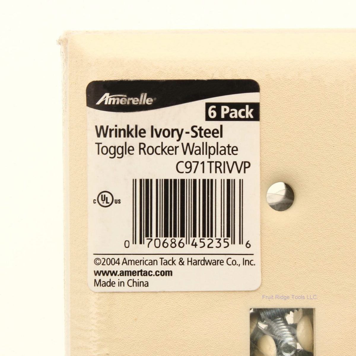 Amerelle C971TTIVVP Ivory 2-Gang Toggle Decorator Steel Wallplate Covers 6pcs