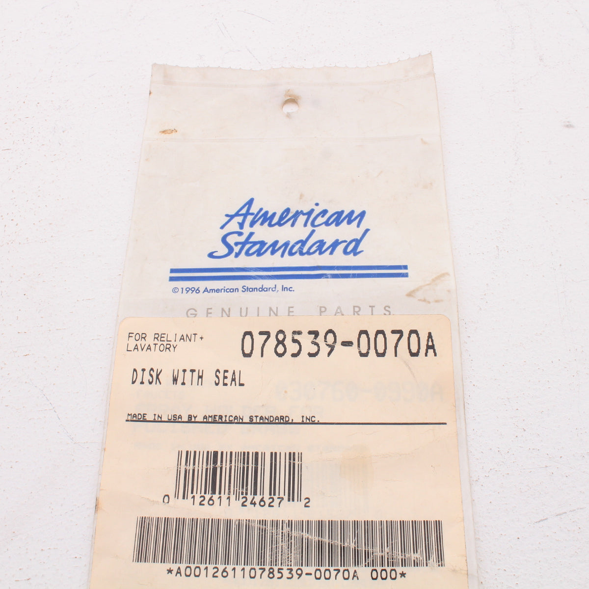 American Standard Disk with Seals for Reliant + Lavatory 078539-0070A