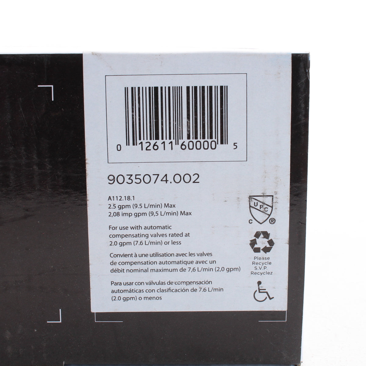 American Standard Spectra+ 9035074.002 Fixed 7" Shower Head 2.5 GPM