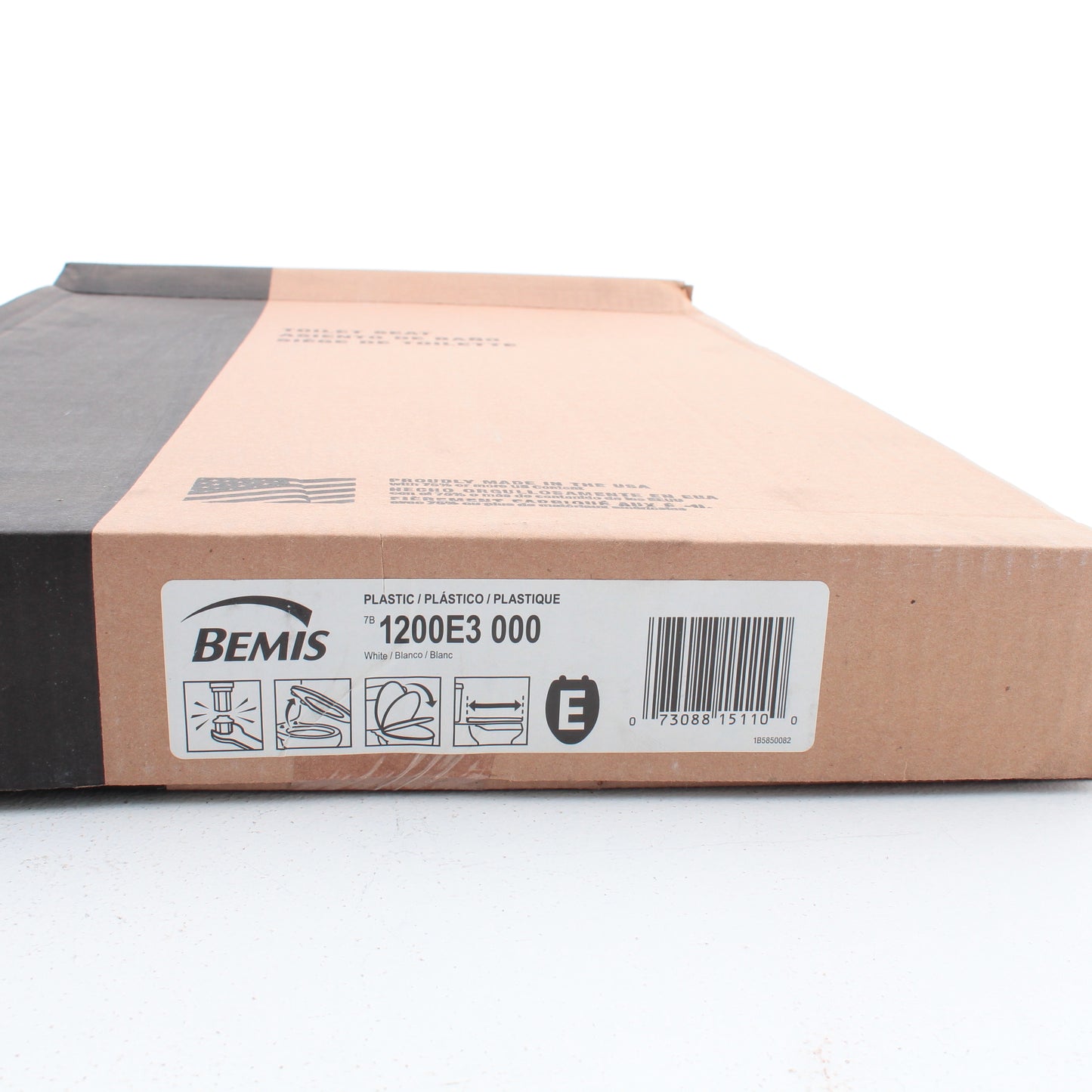 Bemis Elongated White Plastic Toilet Seat Slow-Close Hinges & Easy Clean Feature