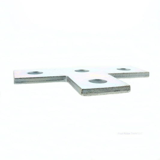 B-Line Steel Zinc Four Hole Flat Tee Plate Connector 9/16" Hole Mounting B133-ZN