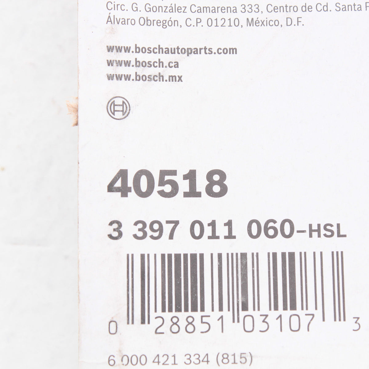 Bosch Automotive 40518 Direct Connect Windshield Wiper Blade 18" Conventional