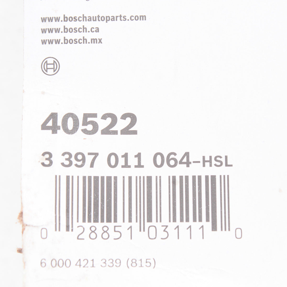 Bosch Automotive 40522 Direct Connect Windshield Wiper Blade 22" Conventional