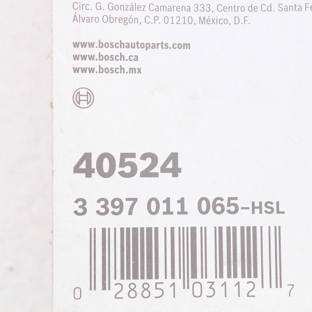 Bosch Automotive 40524 Direct Connect Windshield Wiper Blade 24" Conventional