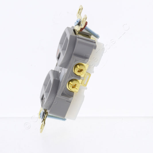 Bryant Gray Isolated Ground Industrial Receptacle Duplex Outlet 15A 5262IGGY