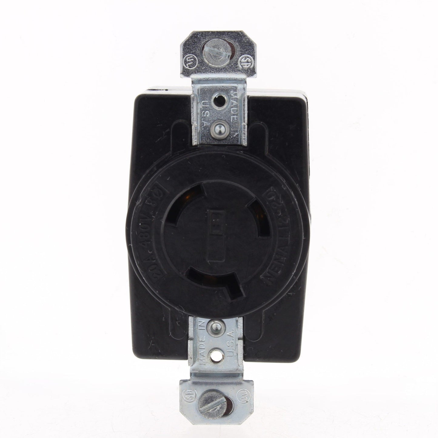Hubbell 71220FR Bryant Twist Turn Locking Receptacle Outlet L12-20R 20A 480V 3�
