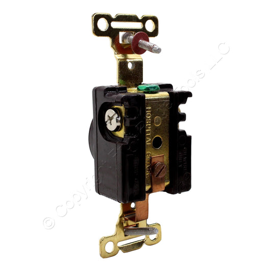 Bryant 8310WR Brown Hospital Single Outlet 20A 5-20 Receptacle Weather Resistant