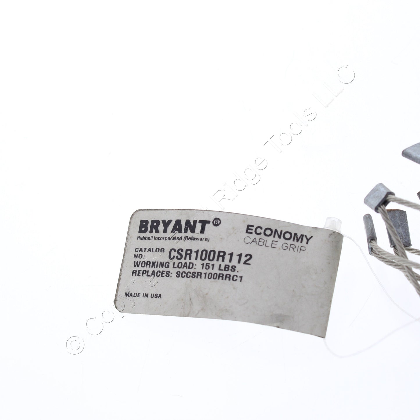 Bryant/Hubbell 1.5" Conduit Riser Grip Split Mesh 1.0-1.24" Cable CSR100R112