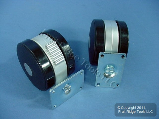 4 Shepherd 150lb Rated 3-1/4" Lockable Swivel & Fixed Twin Wheel Casters Q90278
