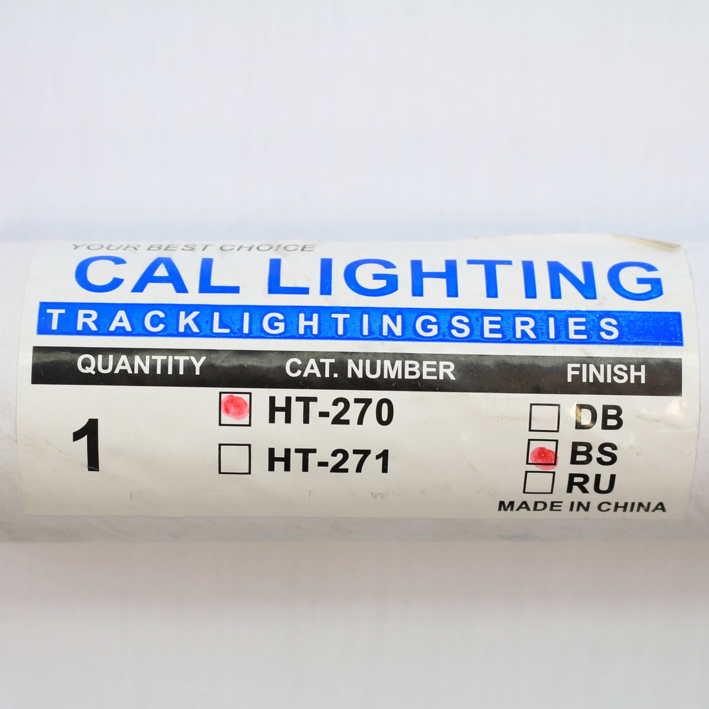 Cal Lighting 2' Brushed Steel Track Single Circuit 120V w/ One End Cap HT-270-BS