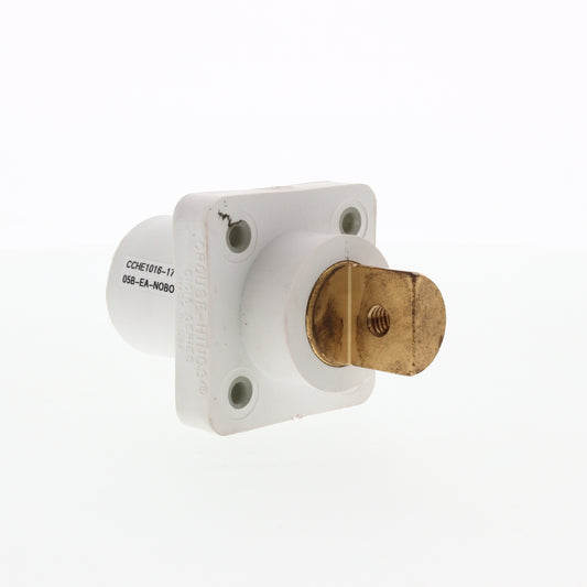 Joy Cooper 16 Series Male White Single Hole Buss Bar Panel Mount E1016-1705B