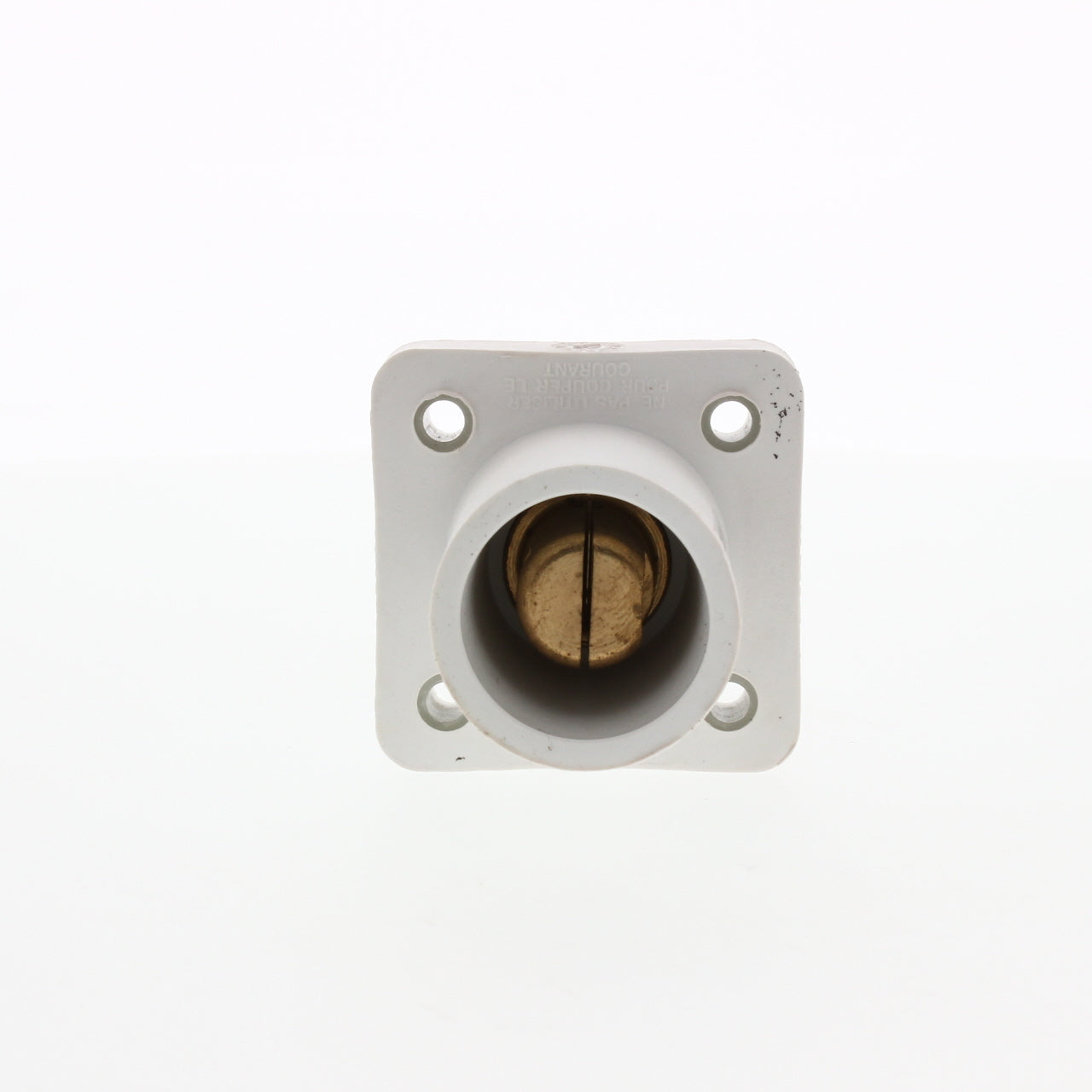 Joy Cooper 16 Series Male White Single Hole Buss Bar Panel Mount E1016-1705B