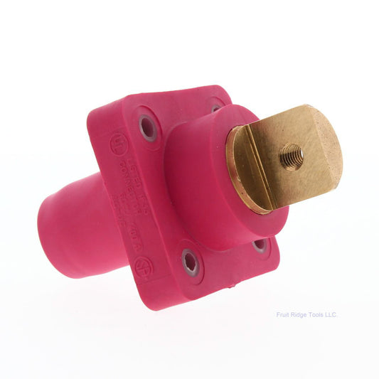 Joy Cooper 16 Series Female Red Single Hole Buss Bar Panel Mount E1016-1727B