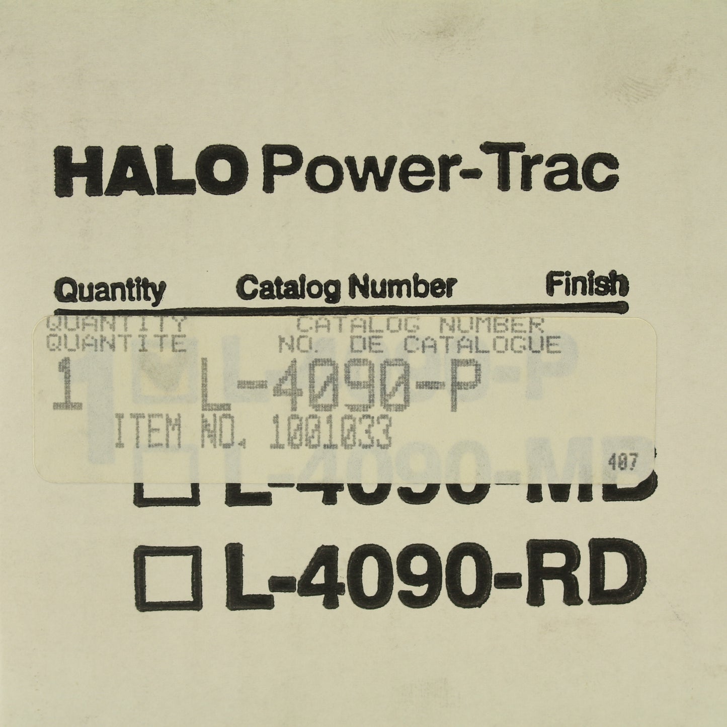 Cooper HALO White Track Light Metal Shade 3-1/2" Maximum Extension 50W L-4090-P