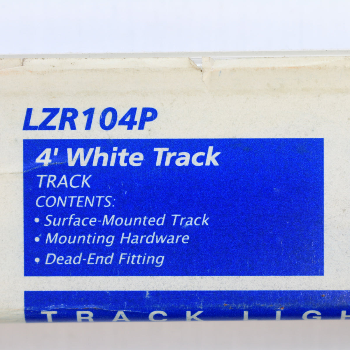 Halo Track Lighting 4' White Surface Mount Dead-End Fitting LZR104P