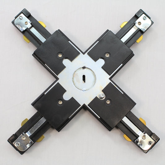 Halo Lighting LZR214MB Black Lazer Track X-Connector 4-Track Joiner