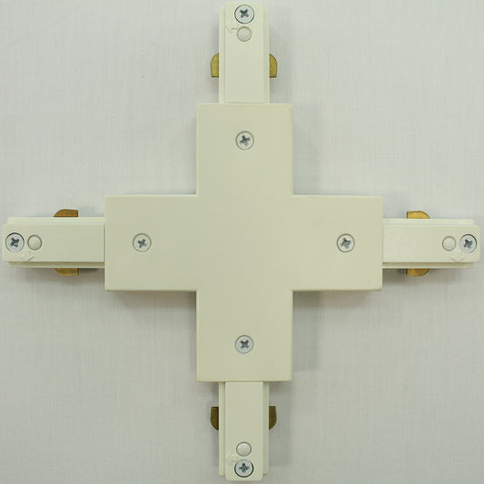 Cooper Lighting LZR214 White Halo Lazer X-Connector Four Track Joiner Track Feed