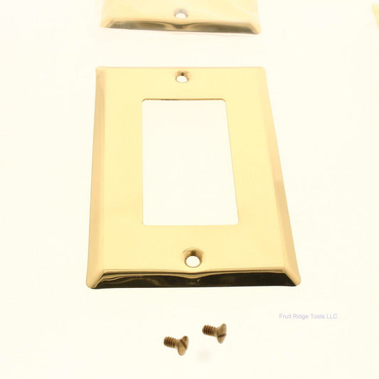 Creative Accents 15055 Polished Brass 1-Gang Decorator GFI Wallplate Cover 10pcs