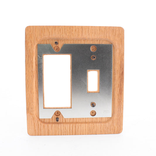 Creative Accents 926L Oak 2-Gang GFCI Decorator Toggle Cover Switch Plate Wallplate
