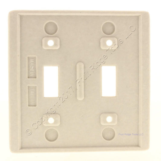Creative Accents Porcelain Blue Flower 2-Gang Toggle Switch Cover Wall Plate
