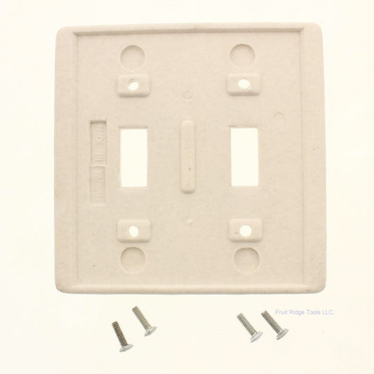 Creative Accents 982IV Ivy 2-Gang Toggle Switch Porcelain Standard Wallplate