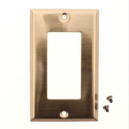Creative Accents 9AB117 Brass 1-Gang Decorator GFCI Plated Steel Wallplate Cover