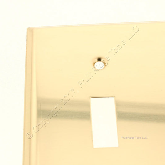 Creative Accents 9BS103 Brass Finish Steel Toggle Switch 3-Gang Wallplate Cover