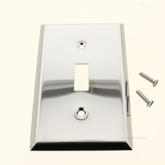 Creative Accents 9CS101 Polished Chrome Finish 1G Toggle Light Switch Wallplate